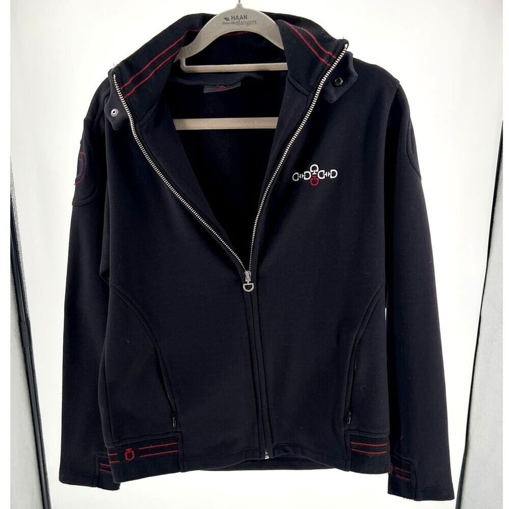 Cavalleria Toscana Kids Black Equestrian Riding Hoodie Jacket